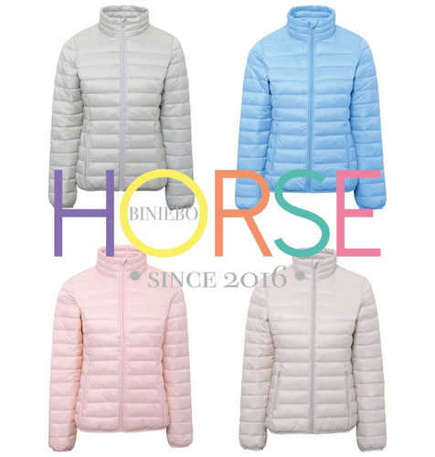 Steppjacke PASTEL - HORSE RAINBOW - Biniebo
